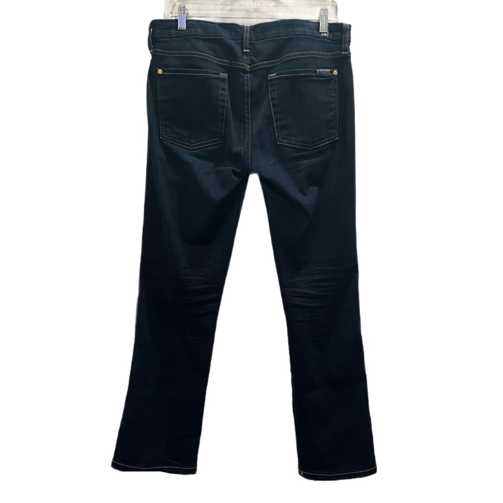 7 For all Mankind Women's Dark Wash Jeans ‘The Skinny Bootcut’ Size 32 - Picture 4 of 11